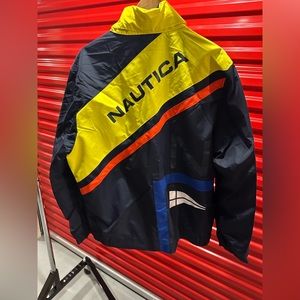 Men Nautica Pre Owned Water Resistant Jacket with Hood Size XL